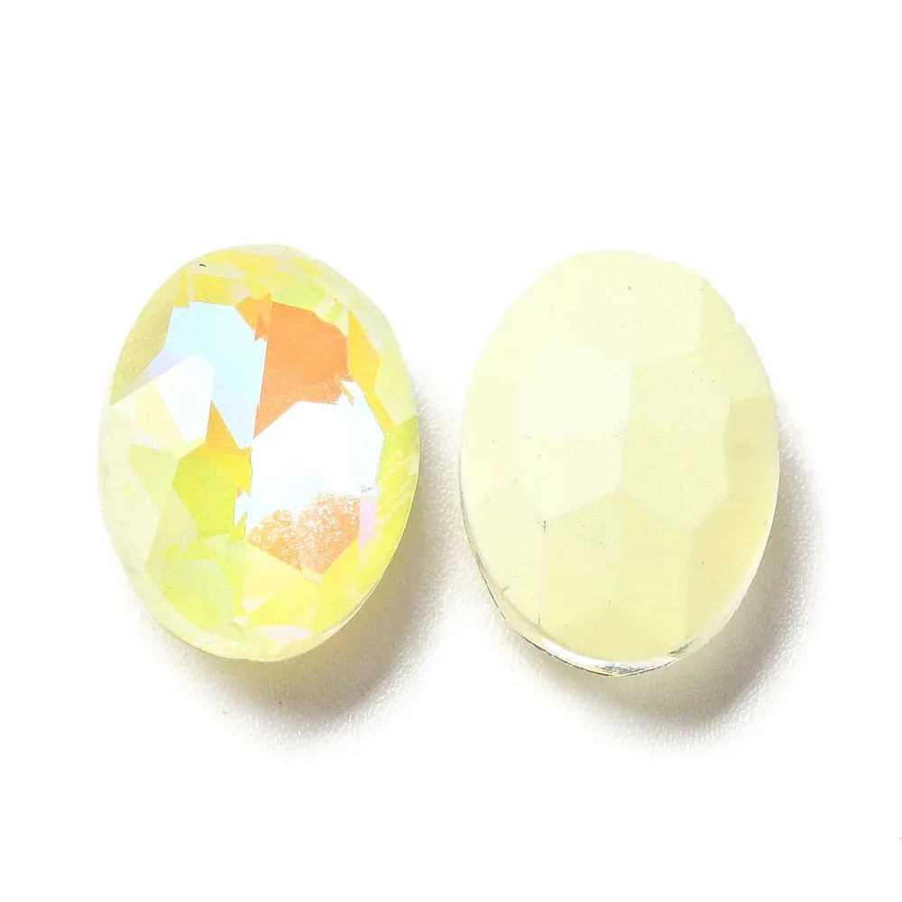 Kinesisk strass - Oval Light Topaz Shine 14x10mm 1 styck Hilmas Pyssel