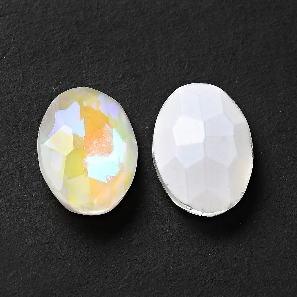 Kinesisk strass - Oval Crystal AB Shine 14x10mm 1 styck Hilmas Pyssel