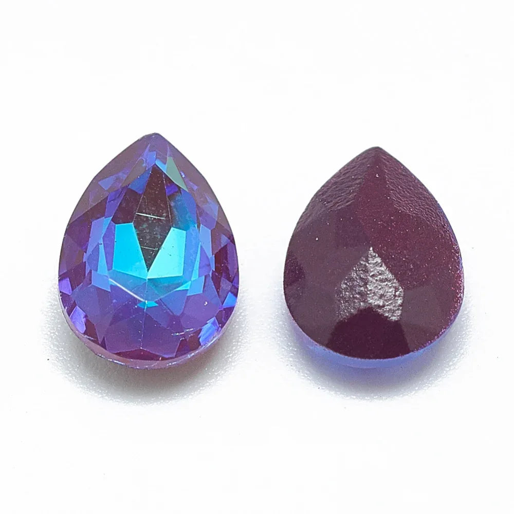 Kinesisk Strass - Teardrop Burgundy Shine 10x7mm 1 styck Hilmas Pyssel