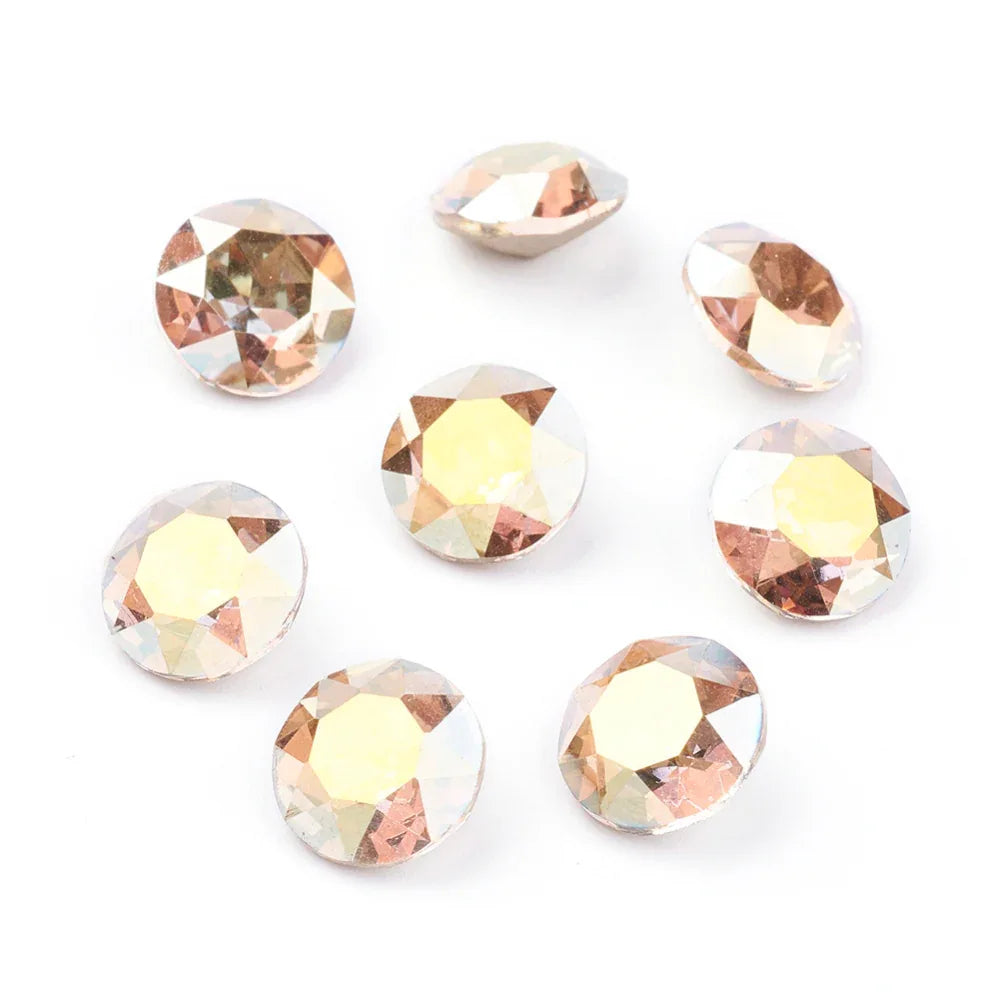 Kinesisk strass - Round stone Sunshine 8mm 1 styck Hilmas Pyssel