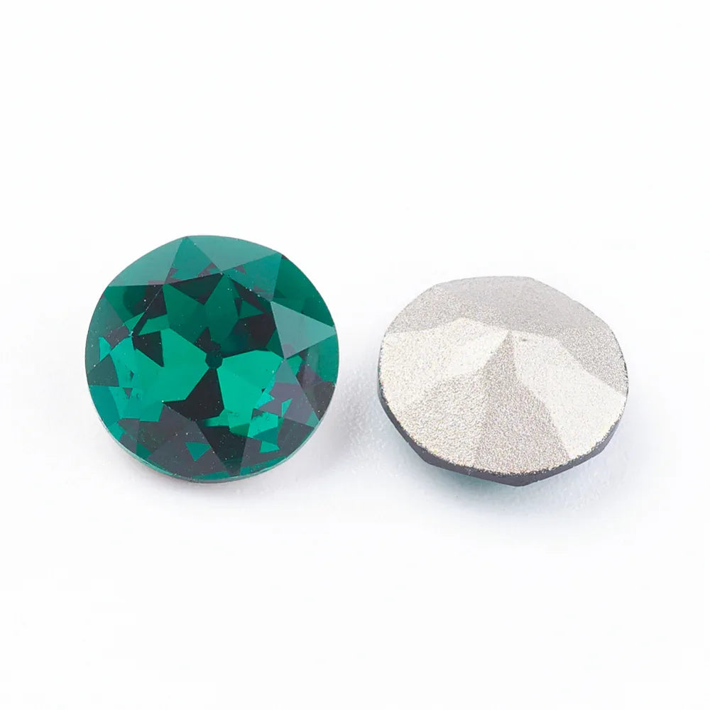 Kinesisk Strass - Round stone Emerald 8mm 1 styck Hilmas Pyssel