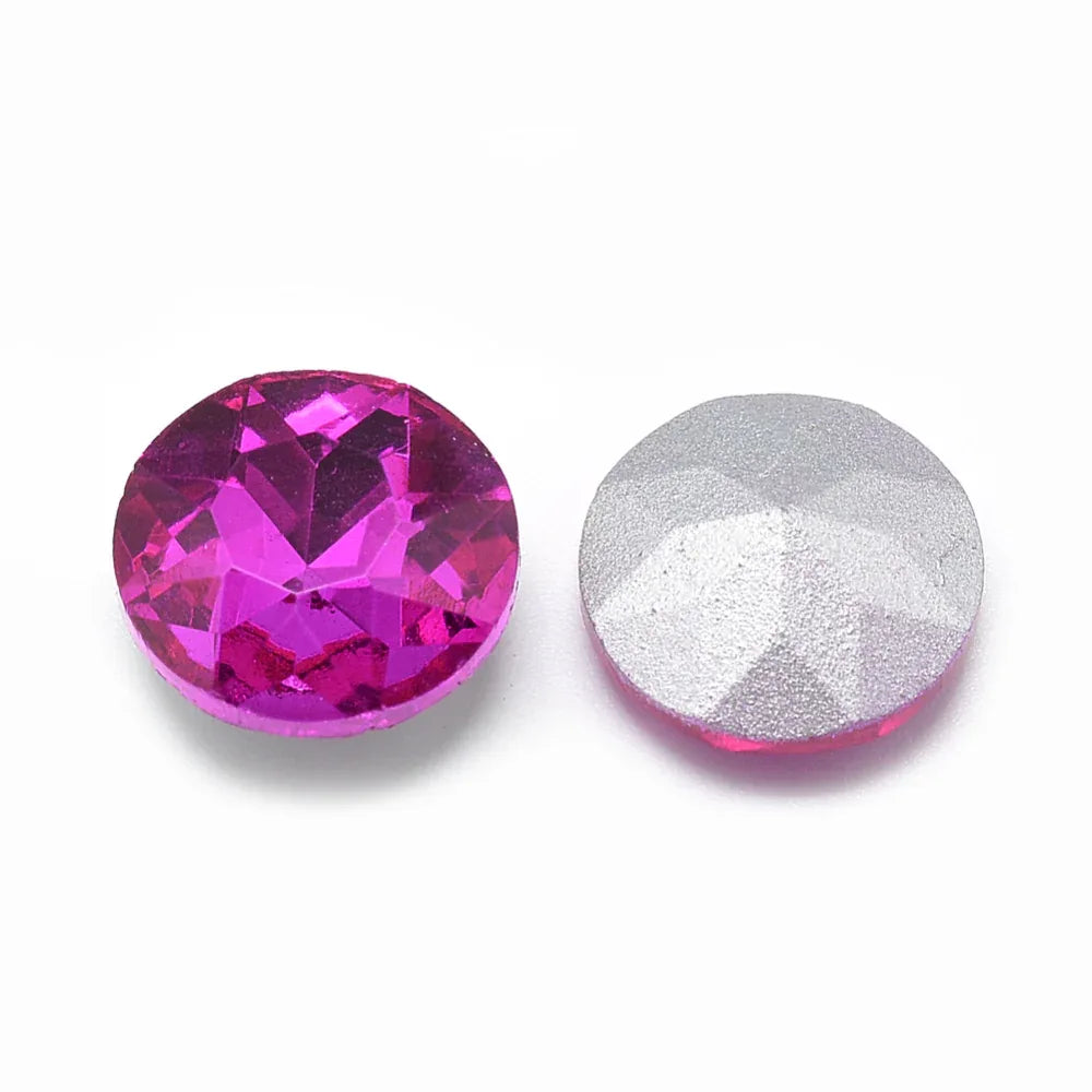 Kinesisk Strass - Round stone Camellia 8mm 1 styck Hilmas Pyssel