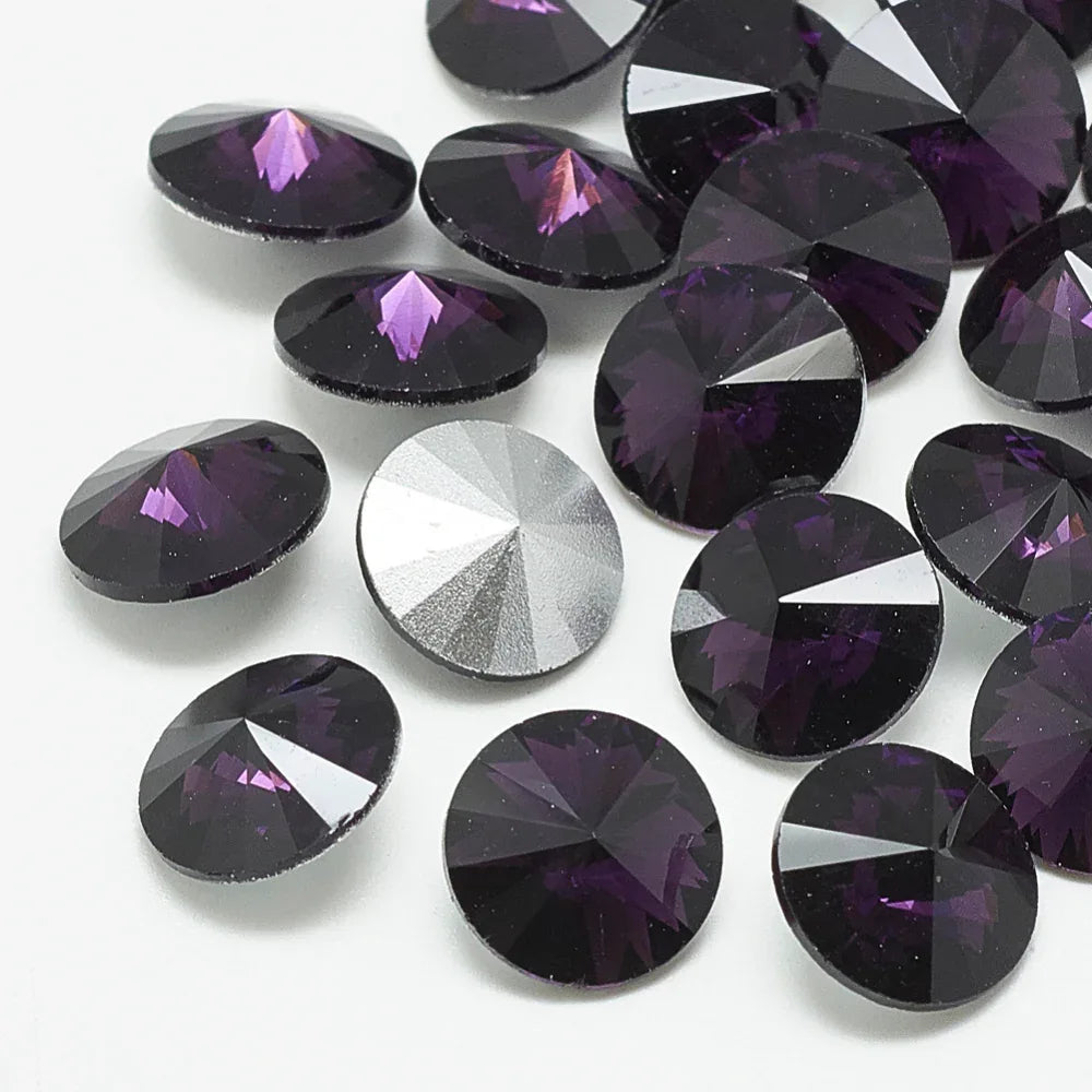 Kinesisk strass - Rivoli Amethyst 8mm 1 styck Hilmas Pyssel