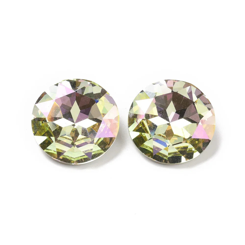 Kinesisk Strass - Round stone Crystal Shimmer 27mm 1 styck Hilmas Pyssel