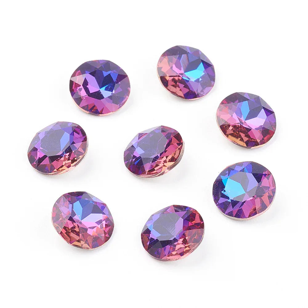 Kinesisk strass - Round stone Violet Blue 10mm 1 styck Hilmas Pyssel