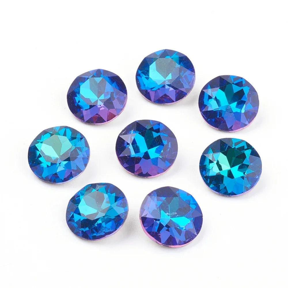 Kinesisk Strass - Round stone Bermuda Blue 10mm 1 Styck Hilmas Pyssel