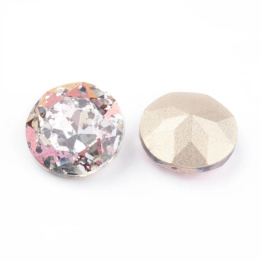 Kinesisk strass - Round stone Rose patina 10mm 1 styck Hilmas Pyssel