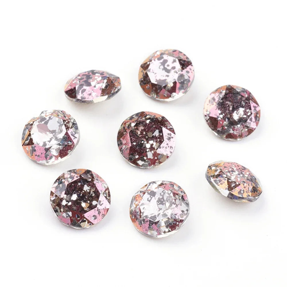 Kinesisk strass - Round stone Rose patina 10mm 1 styck Hilmas Pyssel