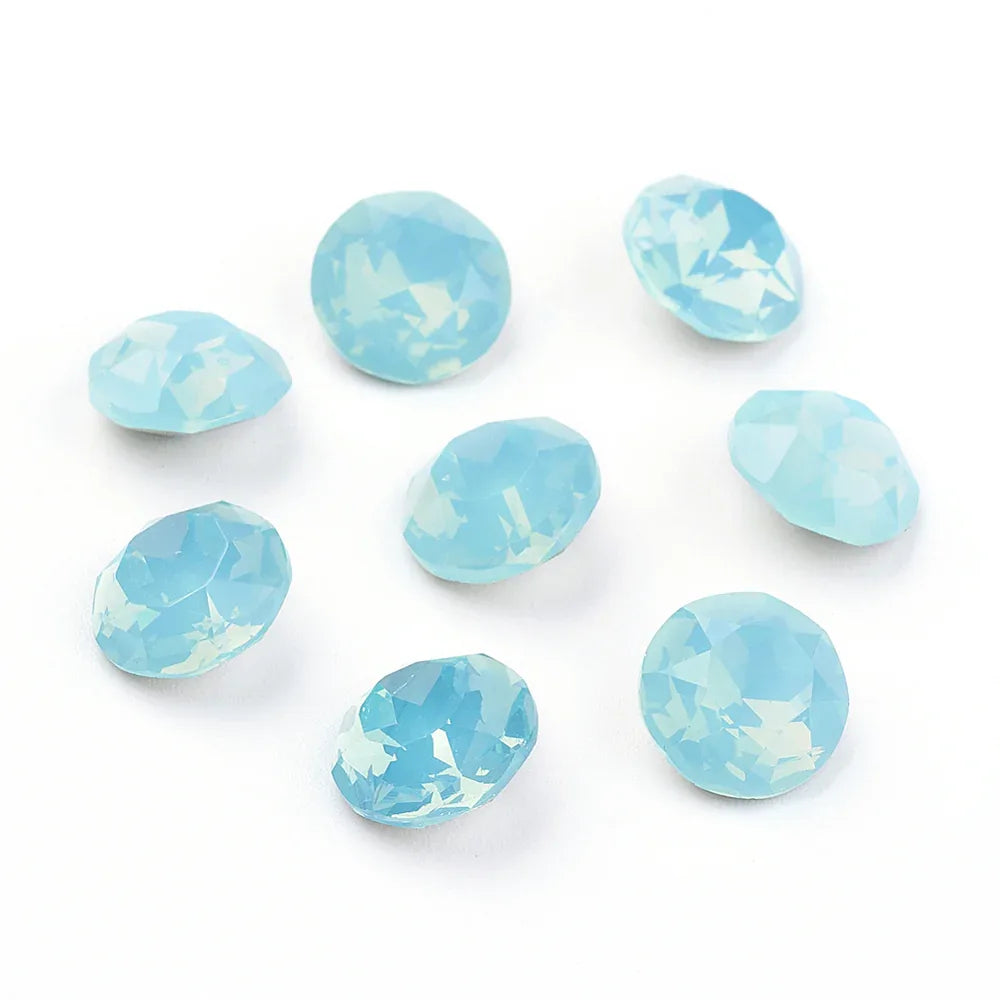 Kinesisk strass - Round stone Aqua Opal 10mm 1 styck Hilmas Pyssel