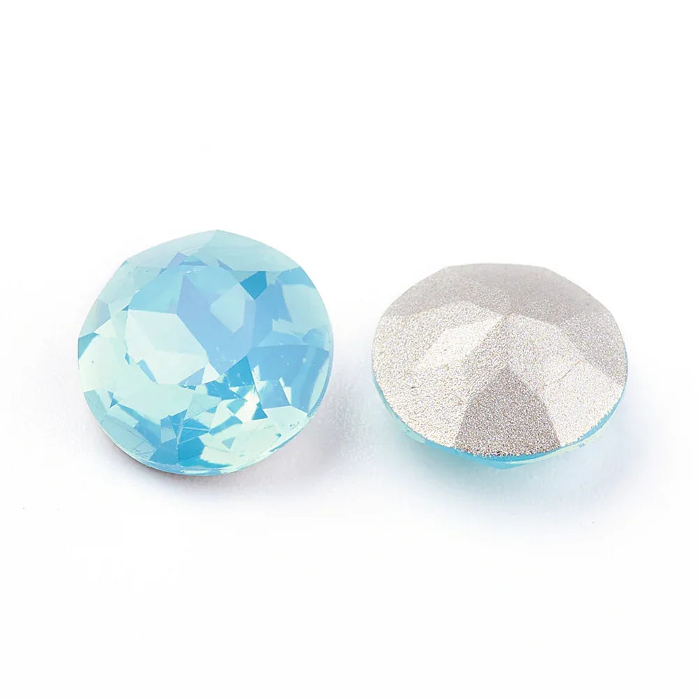 Kinesisk strass - Round stone Aqua Opal 10mm 1 styck Hilmas Pyssel