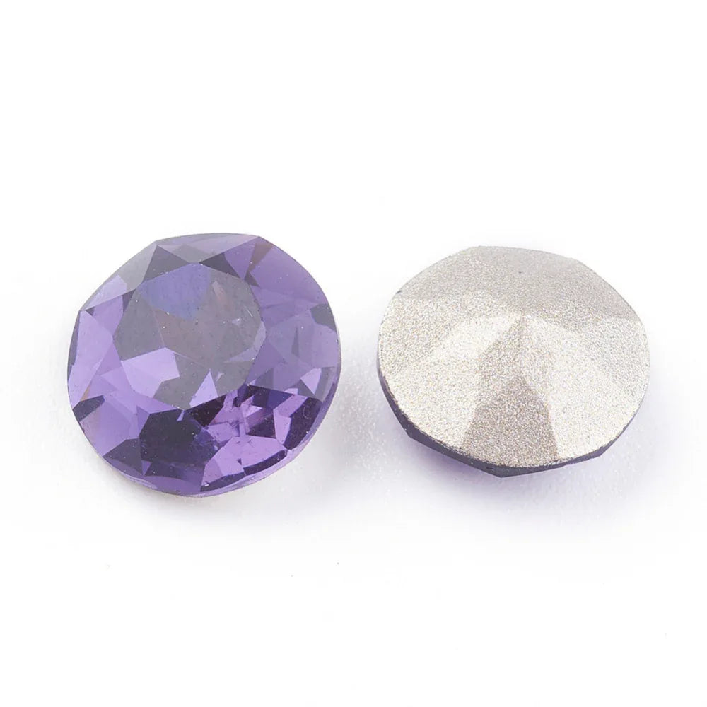 Kinesisk Strass - Round stone Purple Velvet 10mm 1 styck Hilmas Pyssel