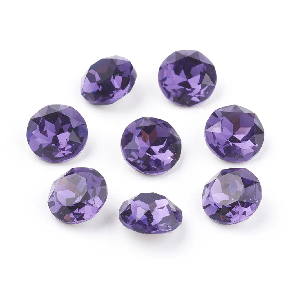 Kinesisk Strass - Round stone Purple Velvet 10mm 1 styck Hilmas Pyssel