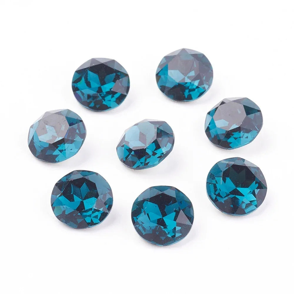 Kinesisk Strass - Round stone Denim Blue 10mm 1 styck Hilmas Pyssel