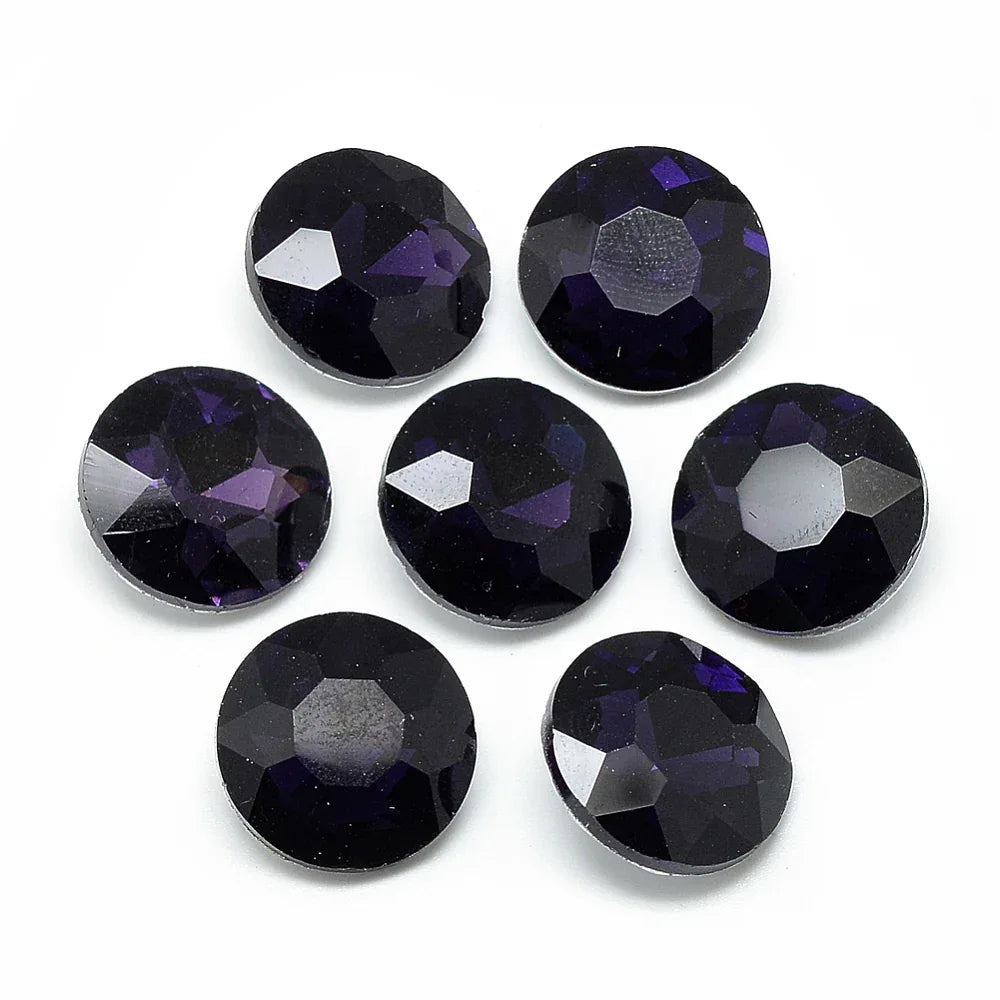 Kinesisk strass - Round stone Lila 10mm 1 styck Hilmas Pyssel