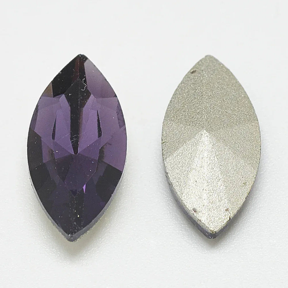 Kinesisk strass - Navette Tanzanite 10x5mm 1 styck Hilmas Pyssel