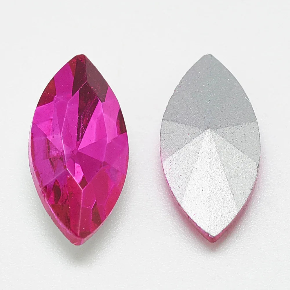 Kinesisk Strass - Navette Rose 10x5mm 1 styck Hilmas Pyssel