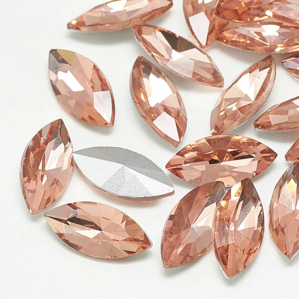 Kinesisk strass - Navette Vintage Rose 10x5mm 1 styck Hilmas Pyssel