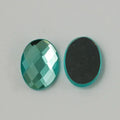 Facetterad Flatback - Oval Turkos 14x10mm 1 styck Hilmas Pyssel