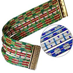 Mönster - Holiday Ribbon Trio / Festival of Lights Cuff Beadsmith
