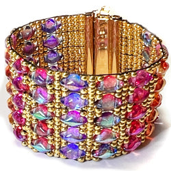 Aurora Borealis Loom Woven Cuff Beadsmith