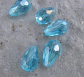 Facetterade droppar - Turkos, 12x8mm, 5-pack Hilmas Pyssel