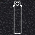Miyuki Long Magatama - Matte Black 4x7mm Miyuki