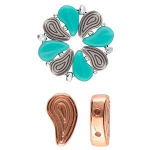 Cymbal Element - Antique Rose Gold Plated 2-pack Beadsmith