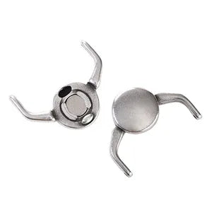 Cymbal Elements - Kissamos Antique Silver Plated Magnetlås 1 styck Beadsmith