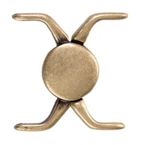 Cymbal Element - Kissamos Antique Brass Plated Lås 1 styck Beadsmith