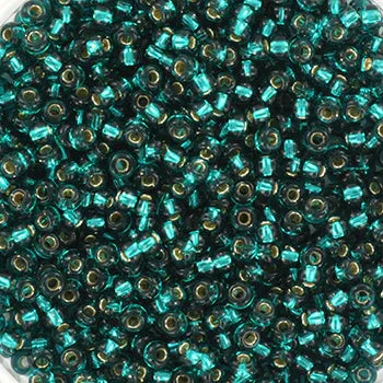 Miyuki Seed Beads - Silverlined Dark Teal 11/0, 10 Gram Miyuki