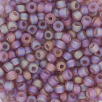 Miyuki Seed Beads - Transparent Matte Smoky Amethyst 8/0, 10 gram Miyuki