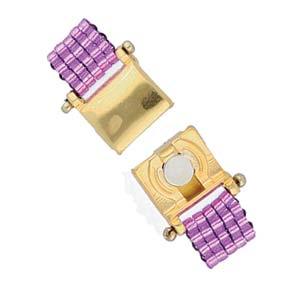 Cymbal Element - Axos Rose Gold Plated Lås 1 styck Beadsmith