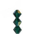 Tjeckiska MC Bicone - Emerald AB 6 mm, 18- pack Preciosa