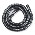 Heishi pärlor - Svart shimmer 6mm 1 sträng Hilmas Pyssel