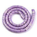 Heishi pärlor - Lila shimmer 6mm 1 sträng Hilmas Pyssel