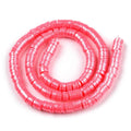 Heishi Pärlor - Rosa Shimmer 6mm 1 Sträng Hilmas Pyssel