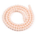 Glaspärlor Runda - Opak Frostad Peachpuff 4mm 1 sträng Hilmas Pyssel