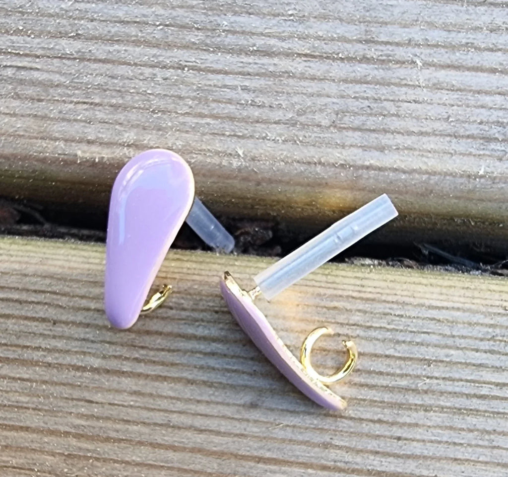 Örstickare Emalj - Lavendel Droppe, 2-pack Grekisk Metall