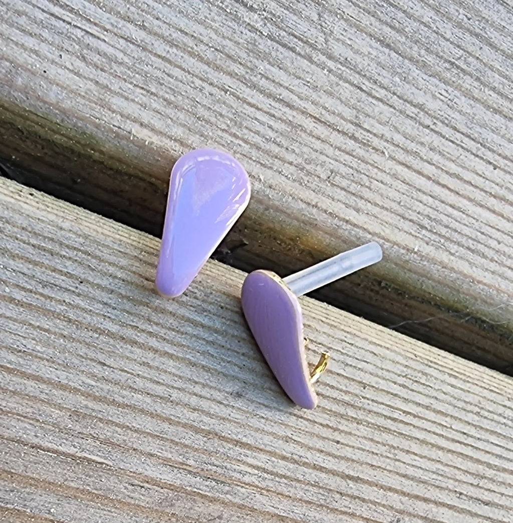 Örstickare Emalj - Lavendel Droppe, 2-pack Grekisk Metall