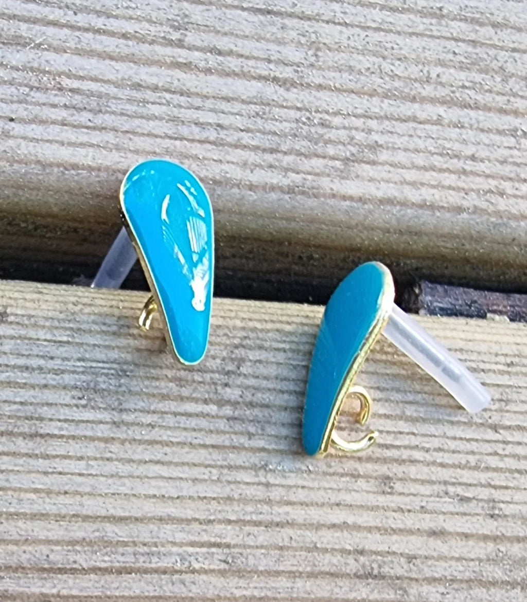 Örstickare Emalj - Petrol Droppe, 2-Pack Grekisk Metall