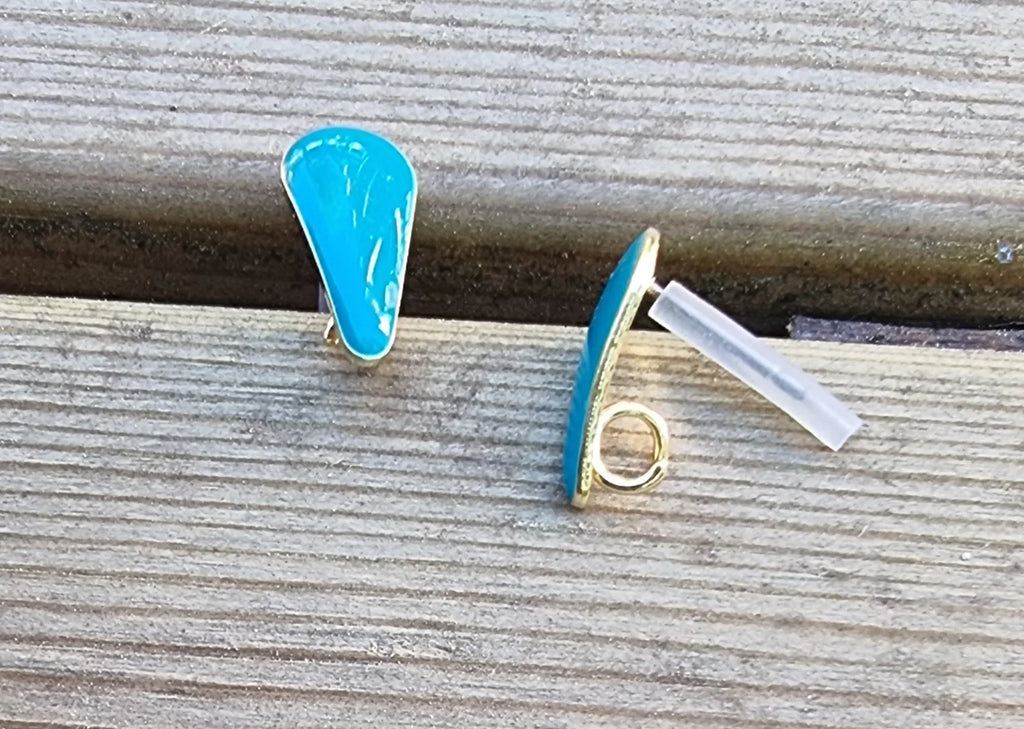 Örstickare Emalj - Petrol Droppe, 2-Pack Grekisk Metall