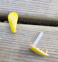 Örstickare Emalj - Gul droppe, 2-pack Grekisk Metall