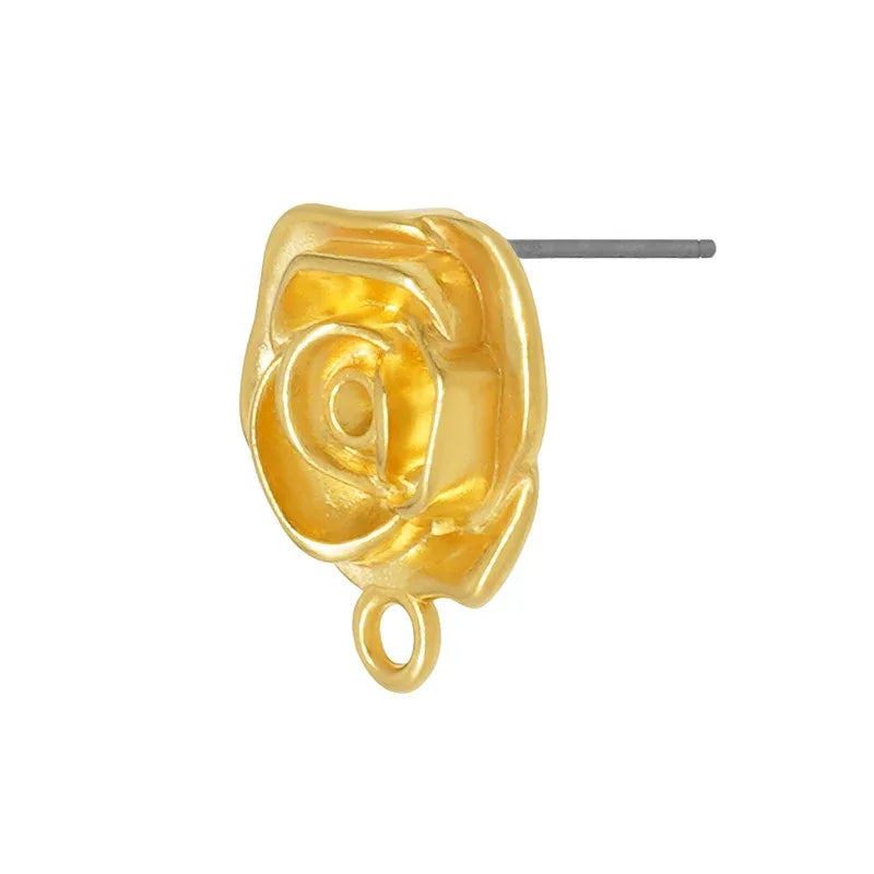 Örstickare 24k Guldpläterad - Ros, 2-pack Grekisk Metall