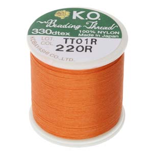 K.O Pärltråd - Orange 1 Rulle K.O Beading Thread