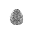 Berlock Silverpläterad - Stor mönstrad droppe 37x31mm 1 styck Grekisk Metall