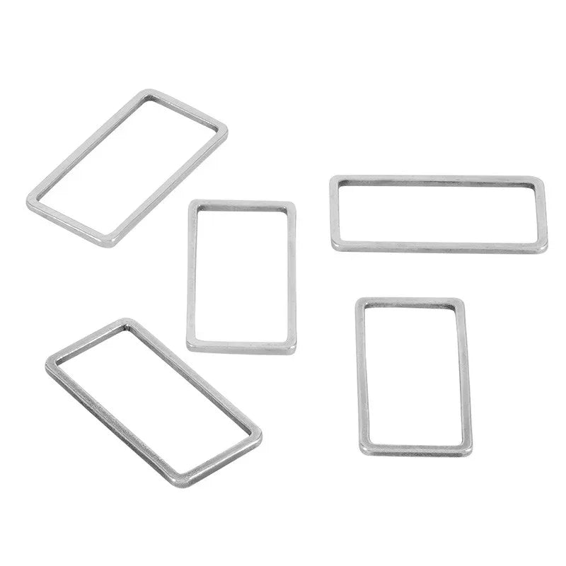 Rektangel Silverpläterad - 8 x 15 mm 1 styck Grekisk Metall