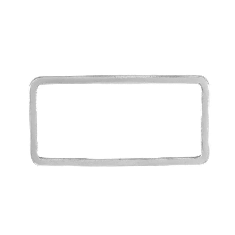 Rektangel Silverpläterad - 8 x 15 mm 1 styck Grekisk Metall