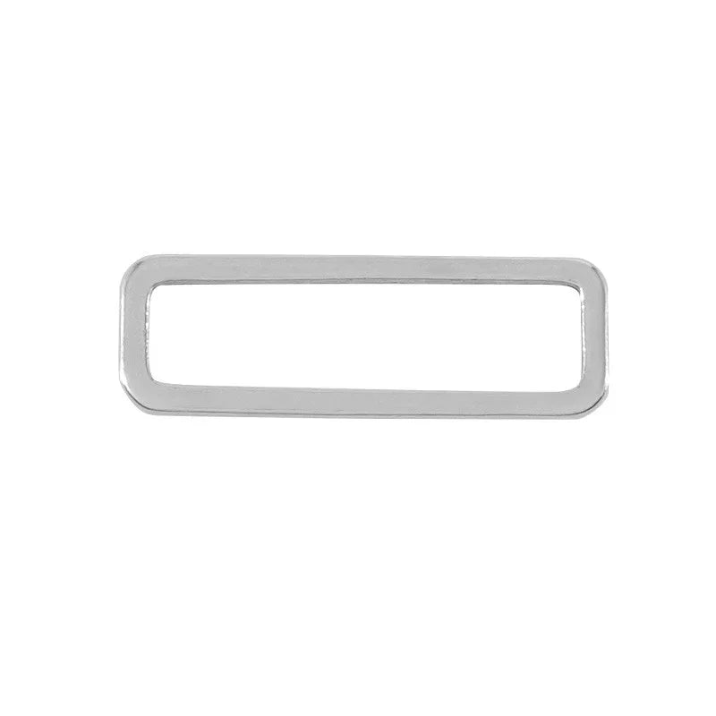 Rektangel Silverpläterad - 8 x 15 mm 1 styck Grekisk Metall