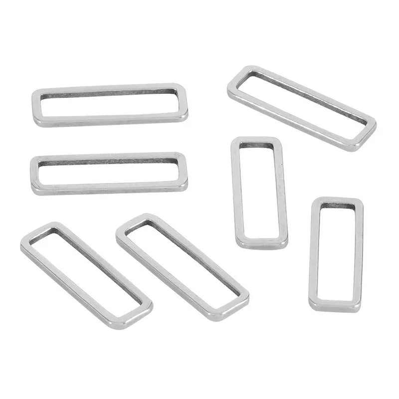 Rektangel Silverpläterad - 8 x 15 mm 1 styck Grekisk Metall