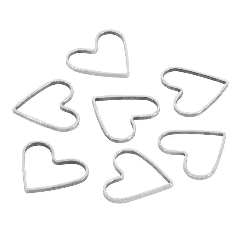 Hjärta Silverpläterad - 13x14mm 1 styck Grekisk Metall